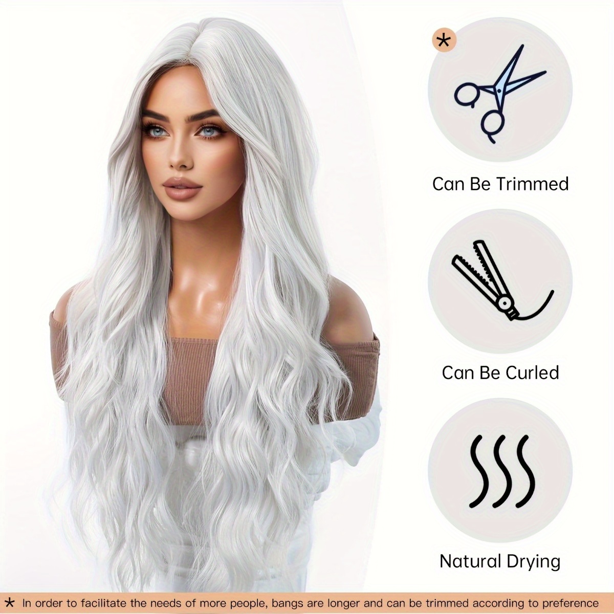 Hair Care Wavy Hair - Parrucca in fibra sintetica di marca