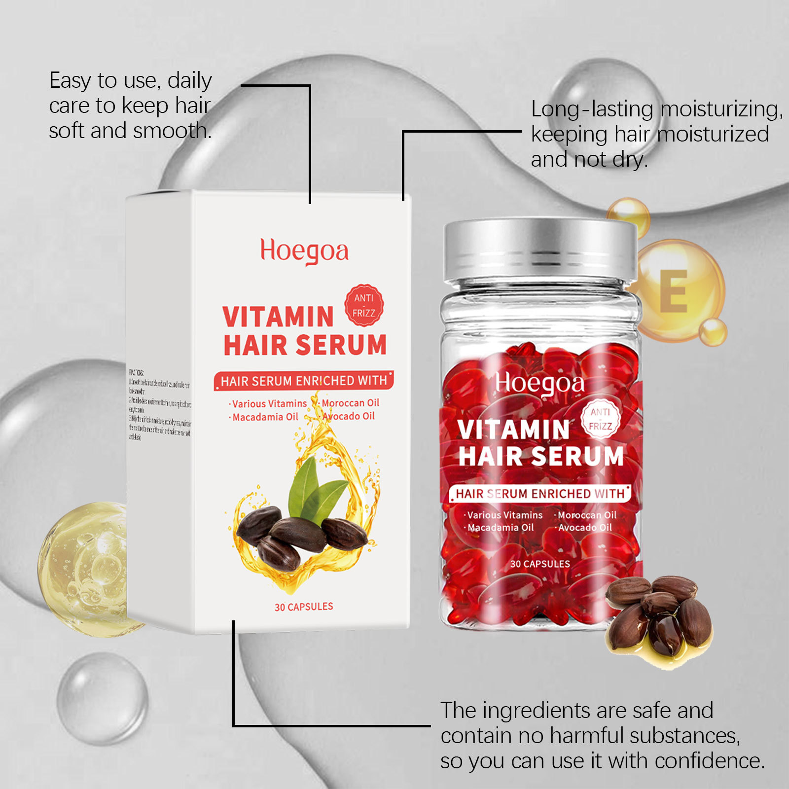 Hair Care Oil Serum - Capsule di siero per la cura