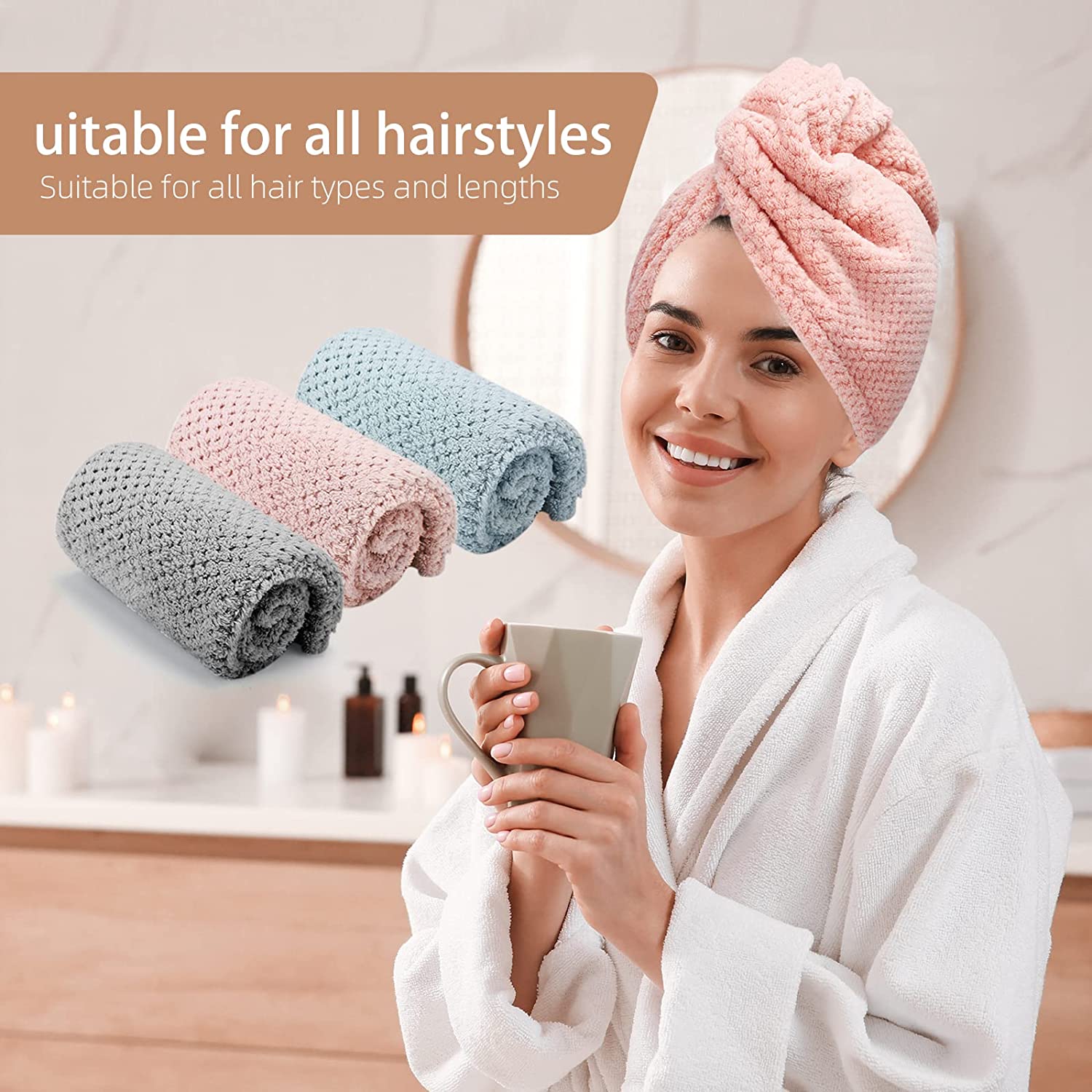 Asciugamano per capelli asciut - Hair Turban Towel recensione e prezzo